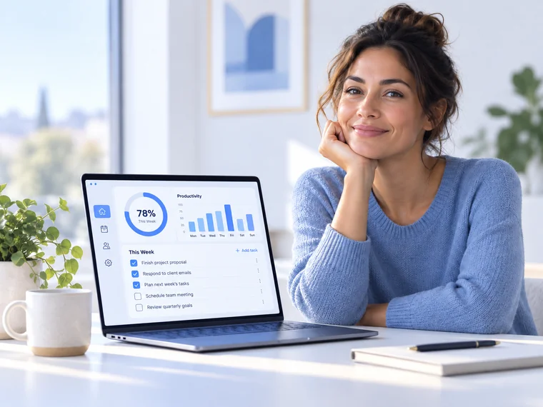 Someone reviewing their week, with the dial at 78 per cent